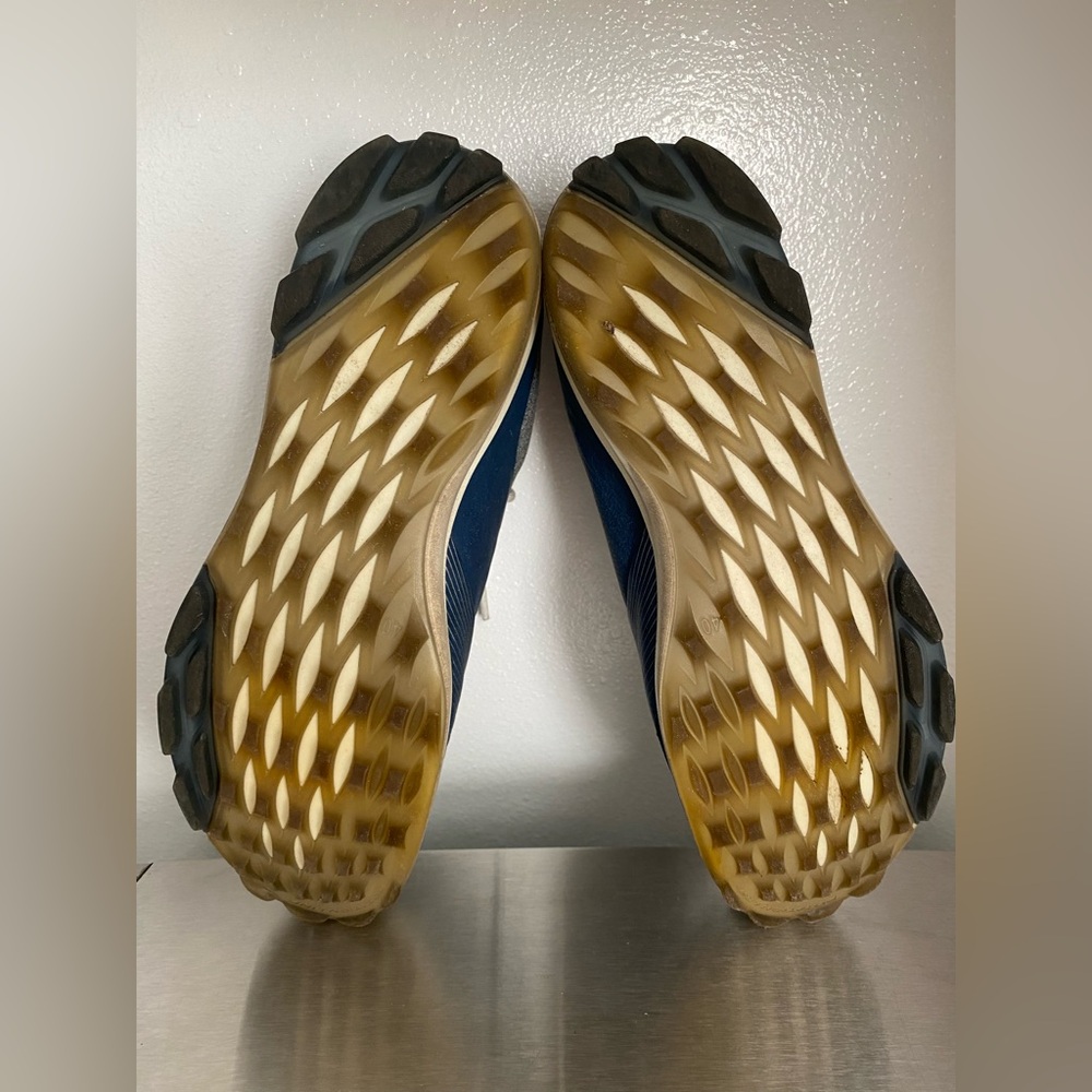 ECCO WOMENS Blue Leather Golf Shoes - Picture 3 of 11